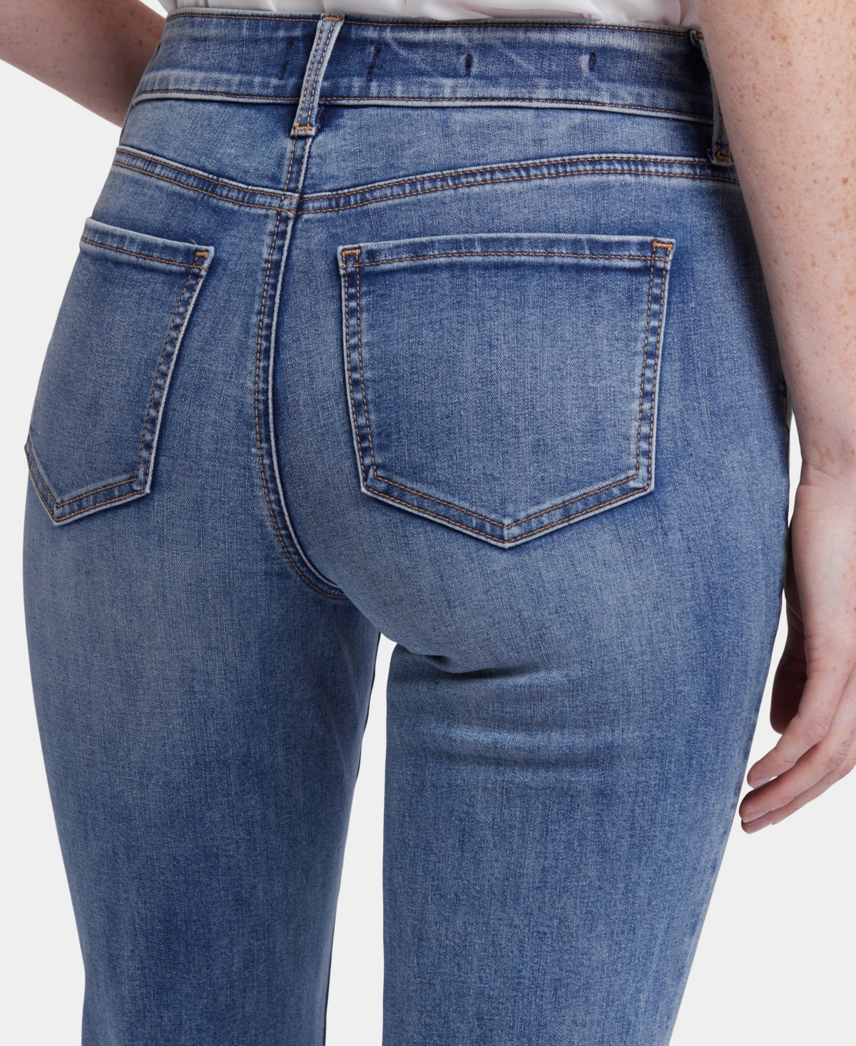 Nydj Petite Marilyn Straight Jeans In Blue