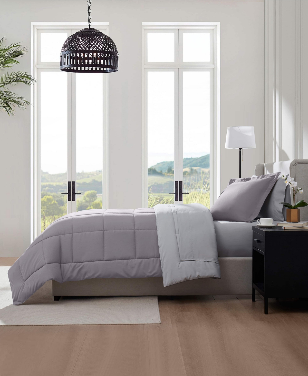 Nestl Luxury Soft Reversible 5-pc. Comforter Set, Twin Xl In Purple