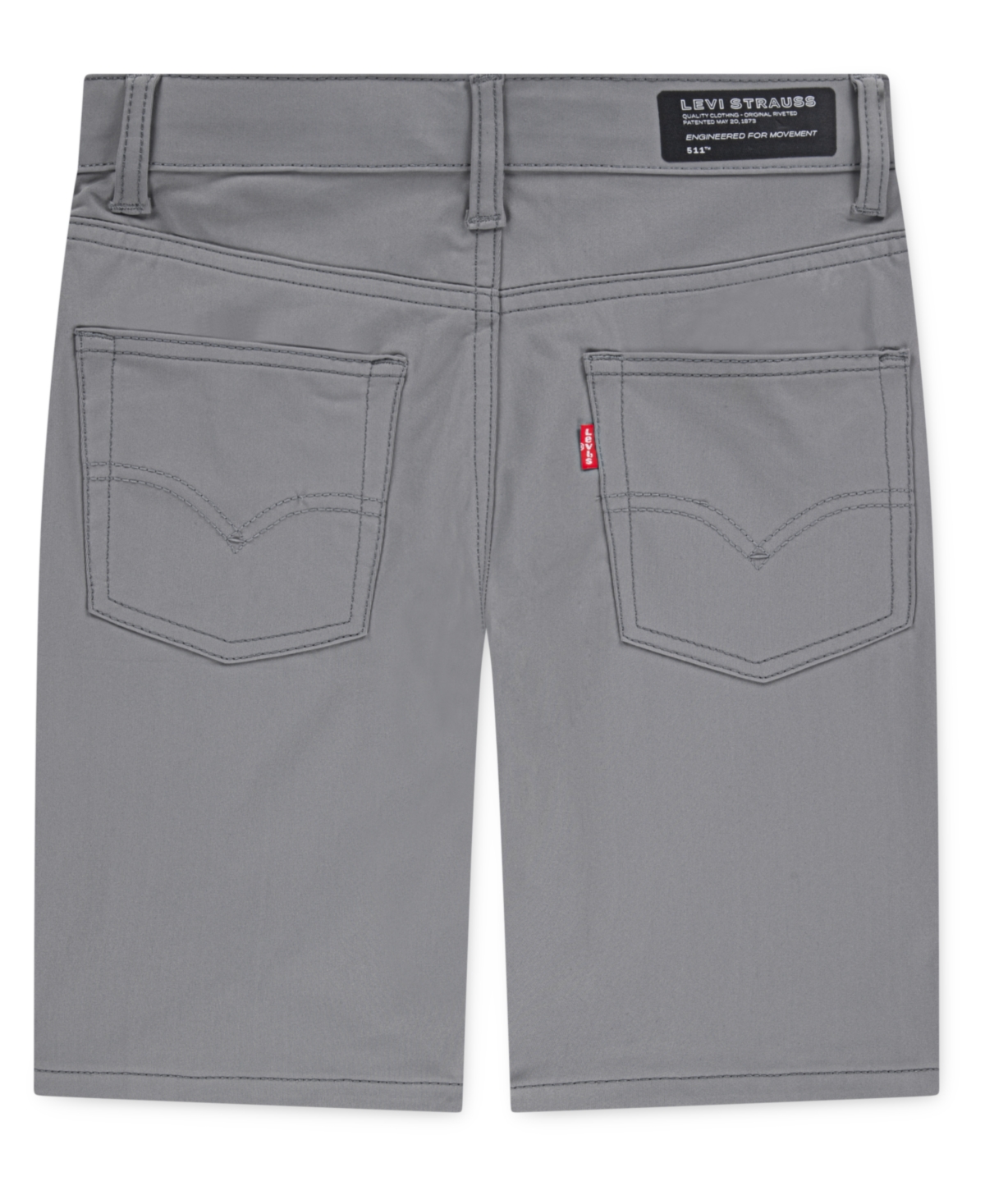 Levi's Big Boys 511 Slim Fit Performance Stretch Shorts In Gray