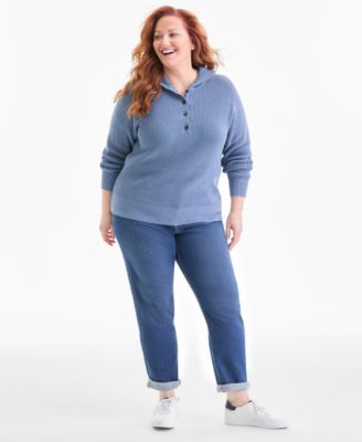 Plus Size Cotton Resort Hoodie, Macy's Exclusive