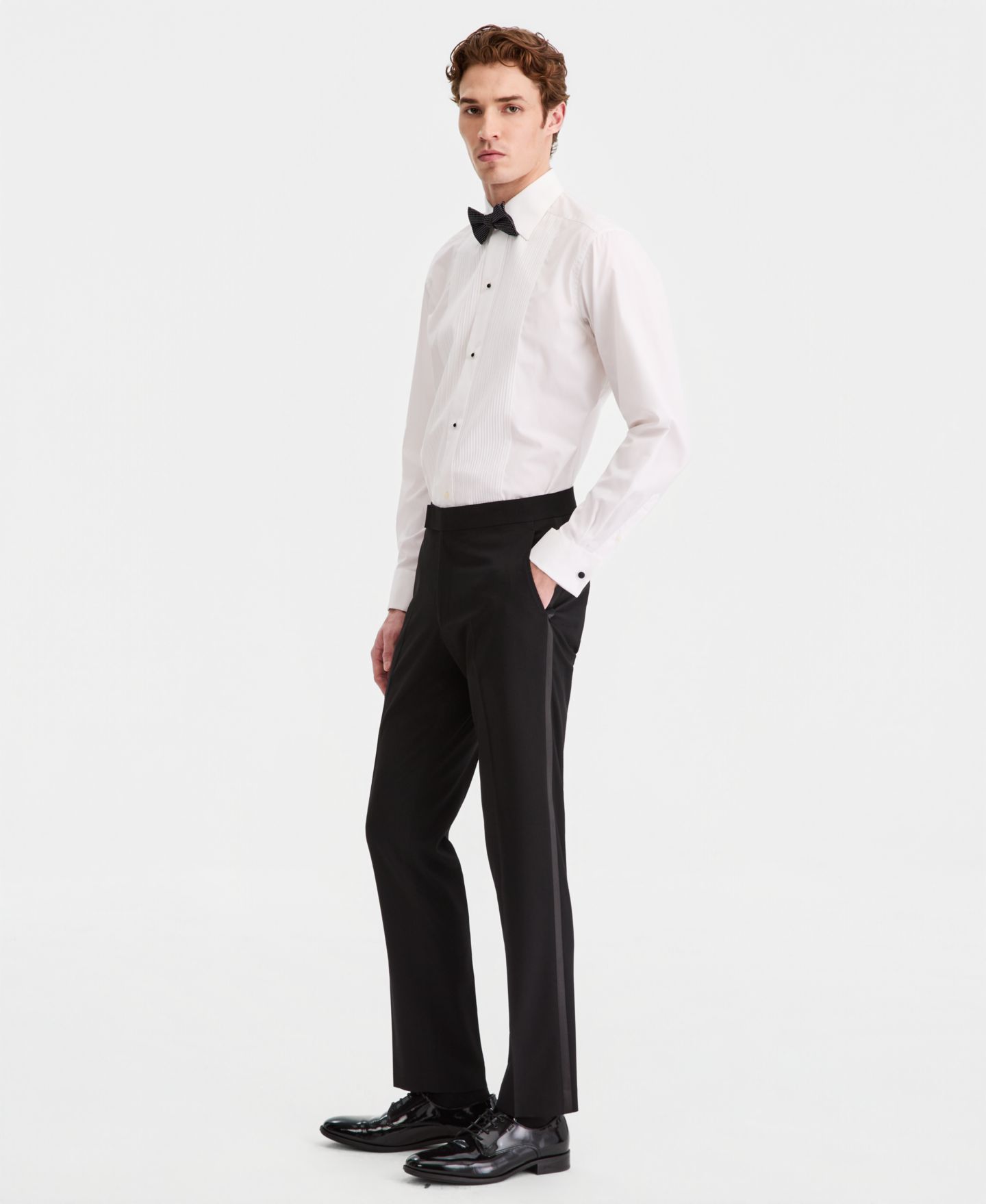Мужские брюки Kenneth Cole Reaction Slim-Fit Techni-Cole Tuxedo, цвет: Чёрный — фото 2