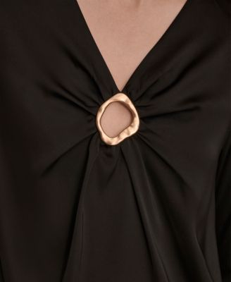 Women's V-Neck Embellished Top