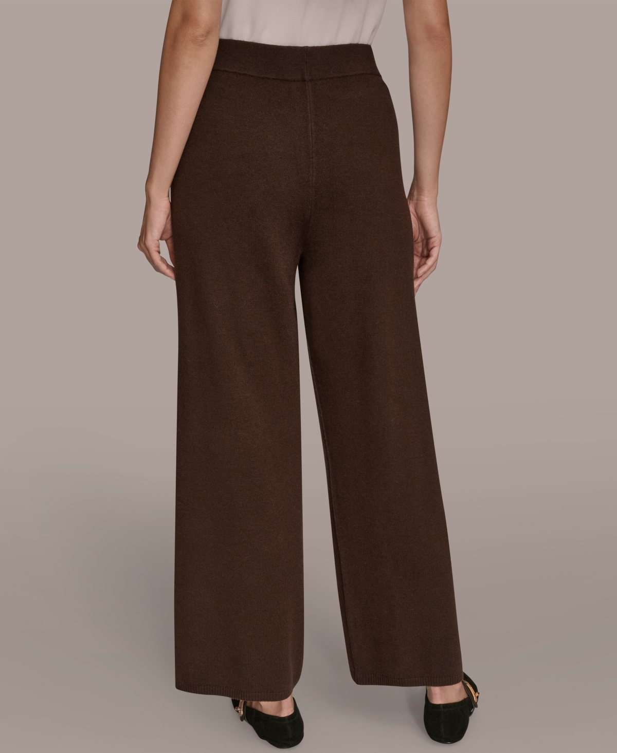 Donna Karan New York Pull On Sweater Pants In Brown