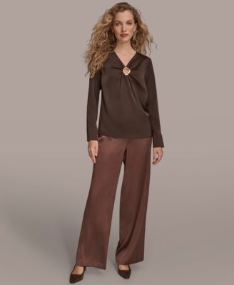 Women's V-Neck Embellished Top