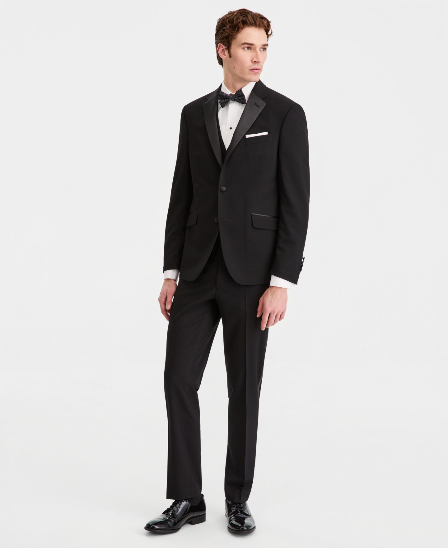 Мужские комплекты Kenneth Cole Reaction Slim-Fit Techni-Cole Tuxedo Separates, цвет: Чёрный — фото 1