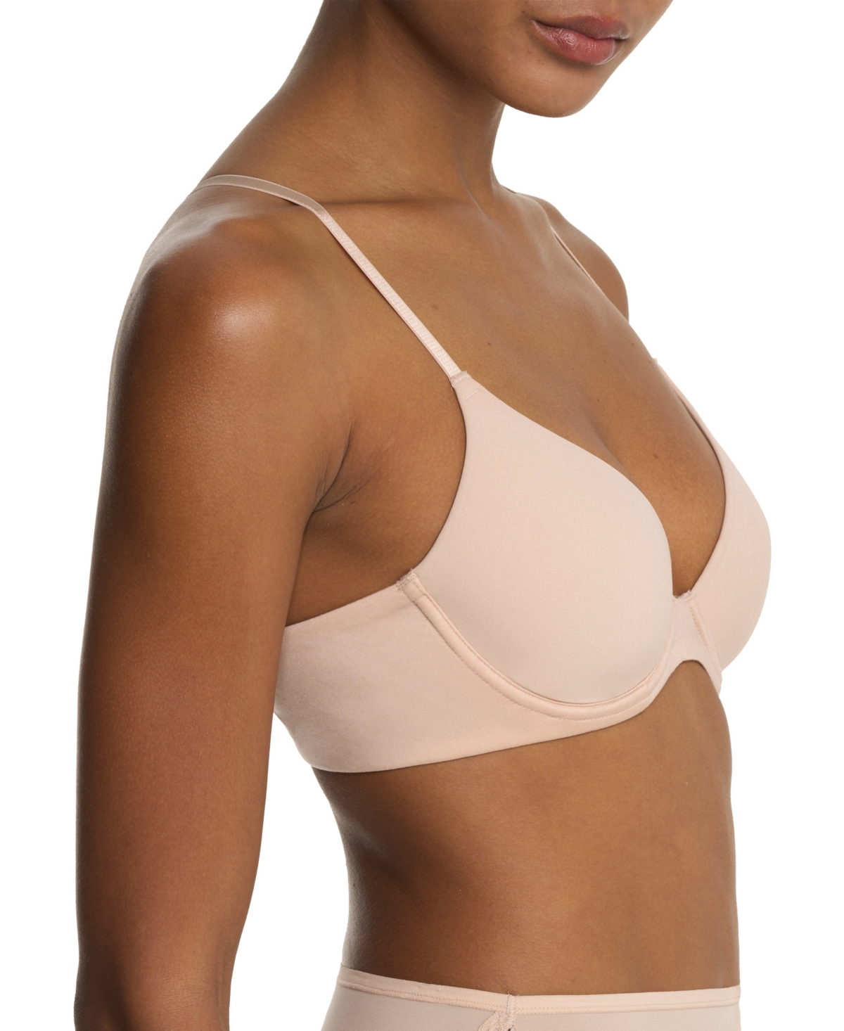 Natori Soft Focus Comfort Underwire Convertible Demi Bra In Neutral