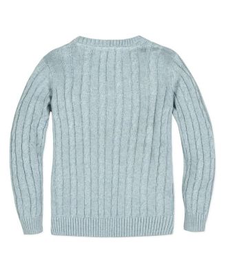 Baby Boys Long Sleeve Fine Gauge Cable V-Neck Sweater