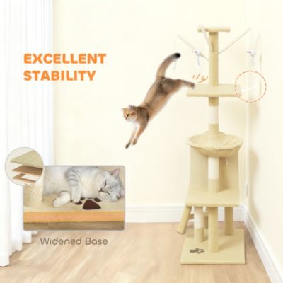 53" Indoor Cat Tree Activity Center Climbing Condo Scratching Post