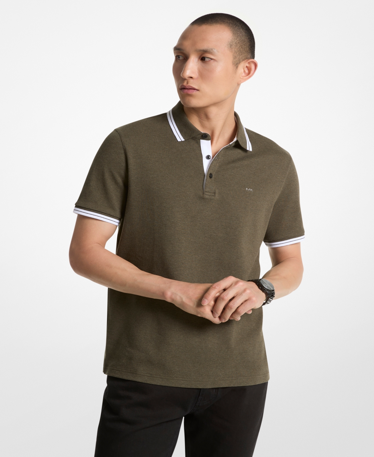 Michael Kors Men's Greenwich Polo Shirt In Green
