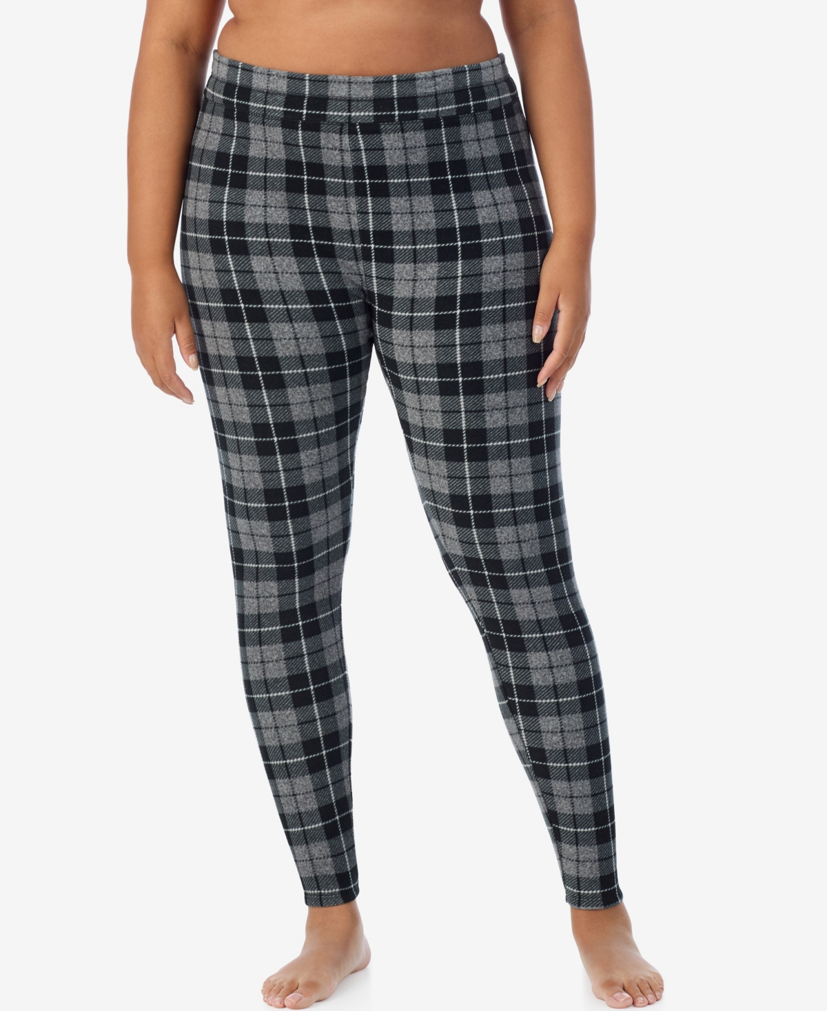 Cuddl Duds Plus Size Fleecewear Stretch Leggings In Gray