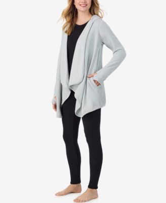 Women's Fleecewear Long Sleeve Hooded Wrap Top