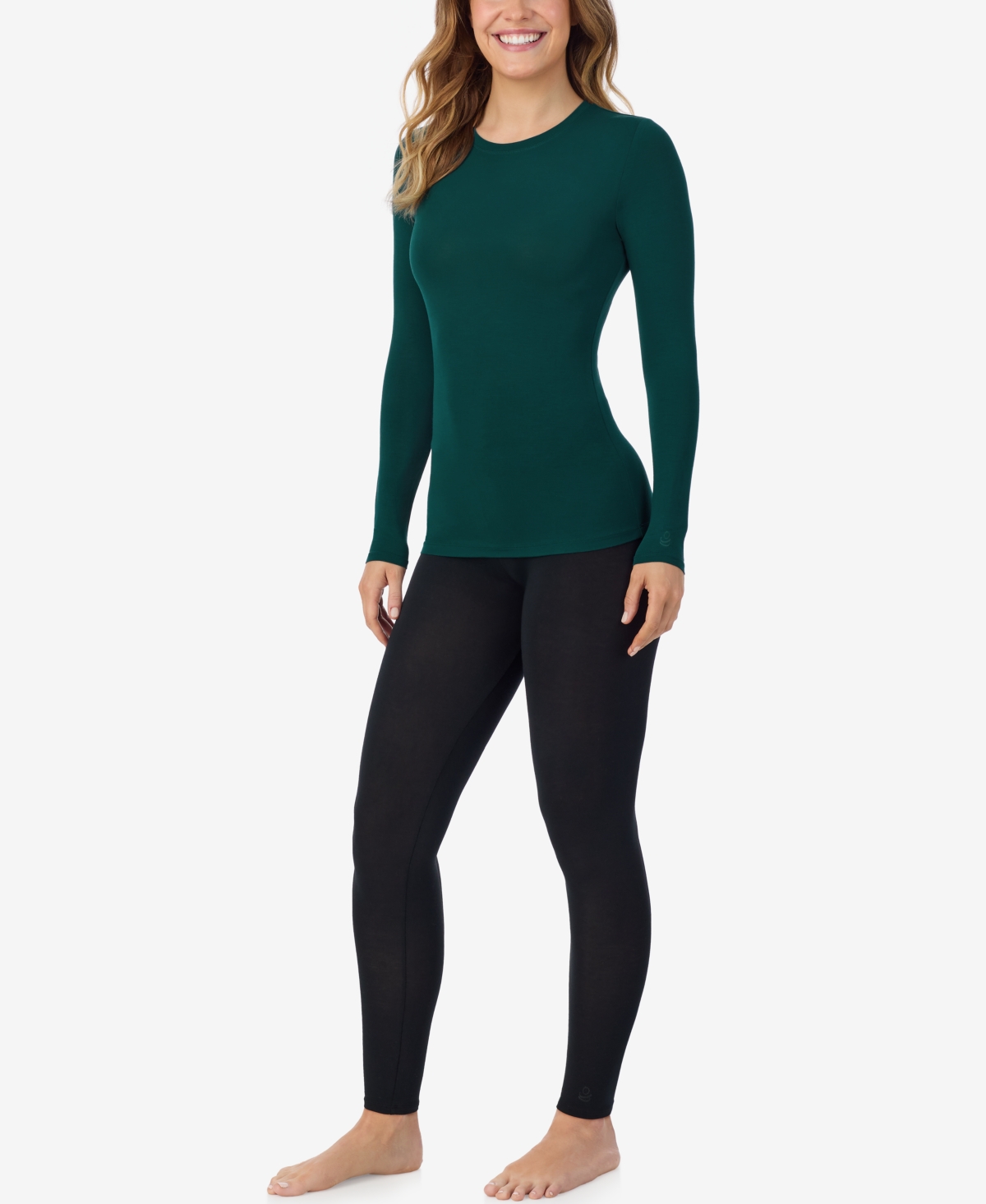 Cuddl Duds Petite Long Sleeve Crewneck Top