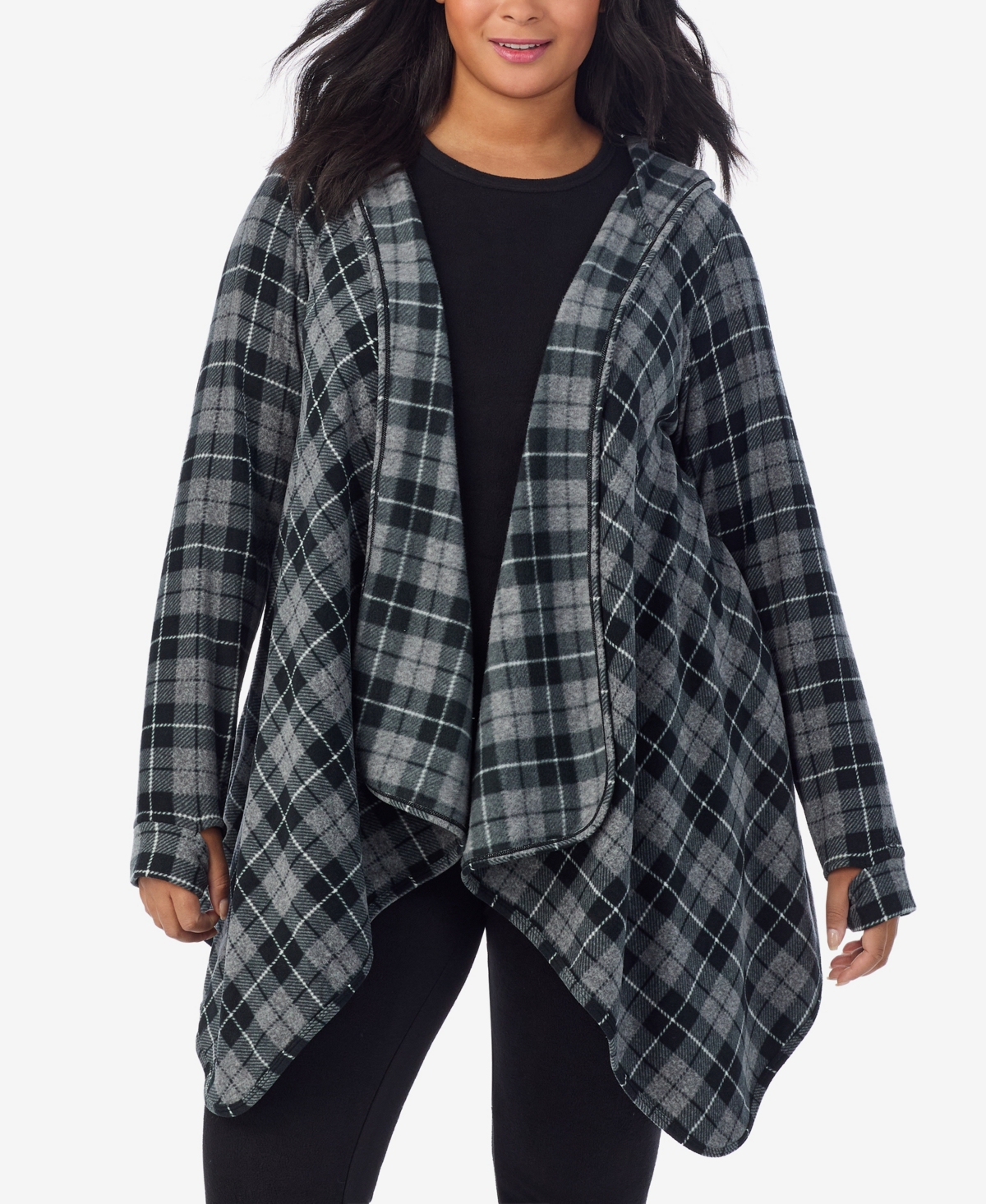 Cuddl Duds Women's Hooded Wrap Top