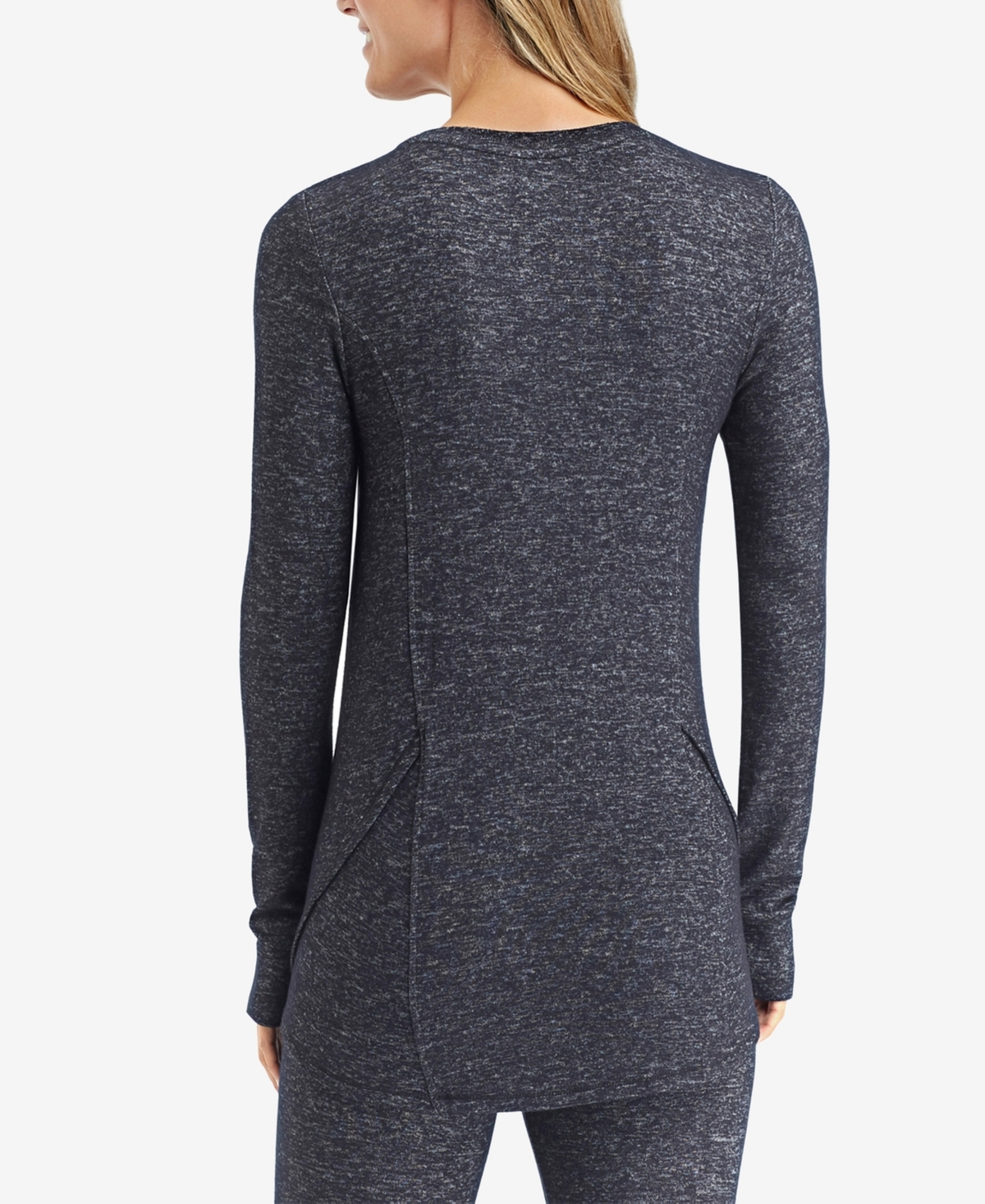 Cuddl Duds Petite Soft Knit Crewneck Top In Black