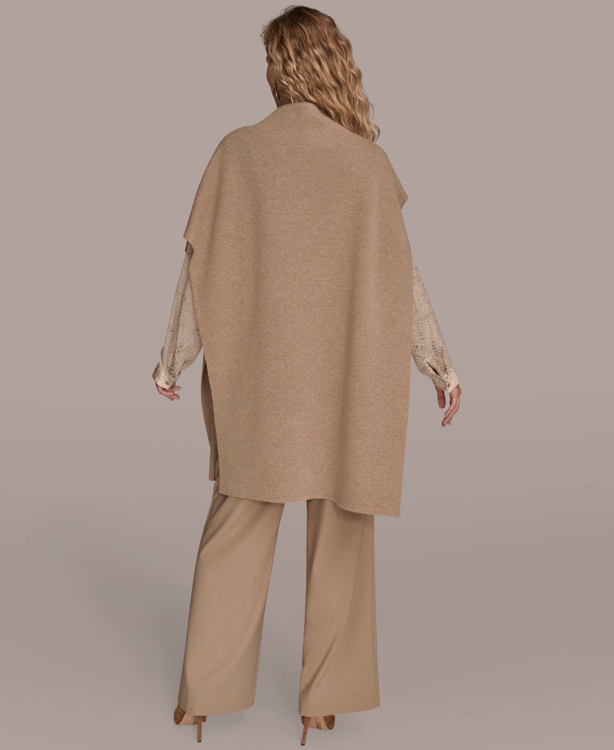 Donna Karan New York Women's Oversized Poncho Tunic Coat