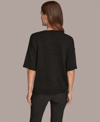 Women's Short Sleeve Sequin Sweater