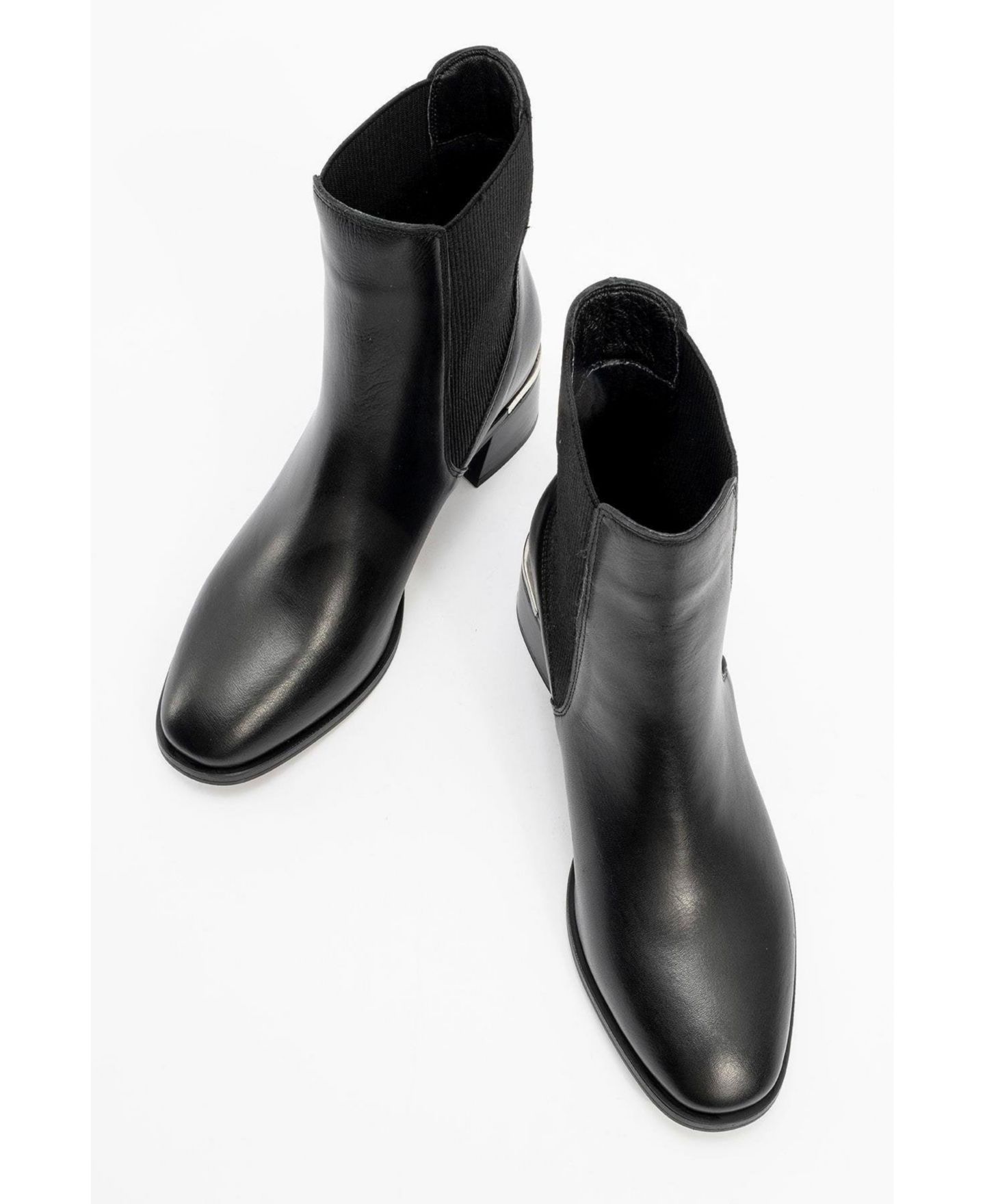 Женские ботинки Forever & Always Shoes Forever & Always Neiva Chelsea Boot – Leather, Classic Style, цвет: Чёрный кожаный — фото 2