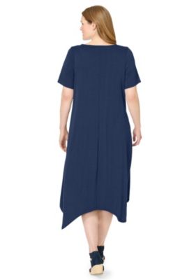 Plus Size Drape Hem Dress