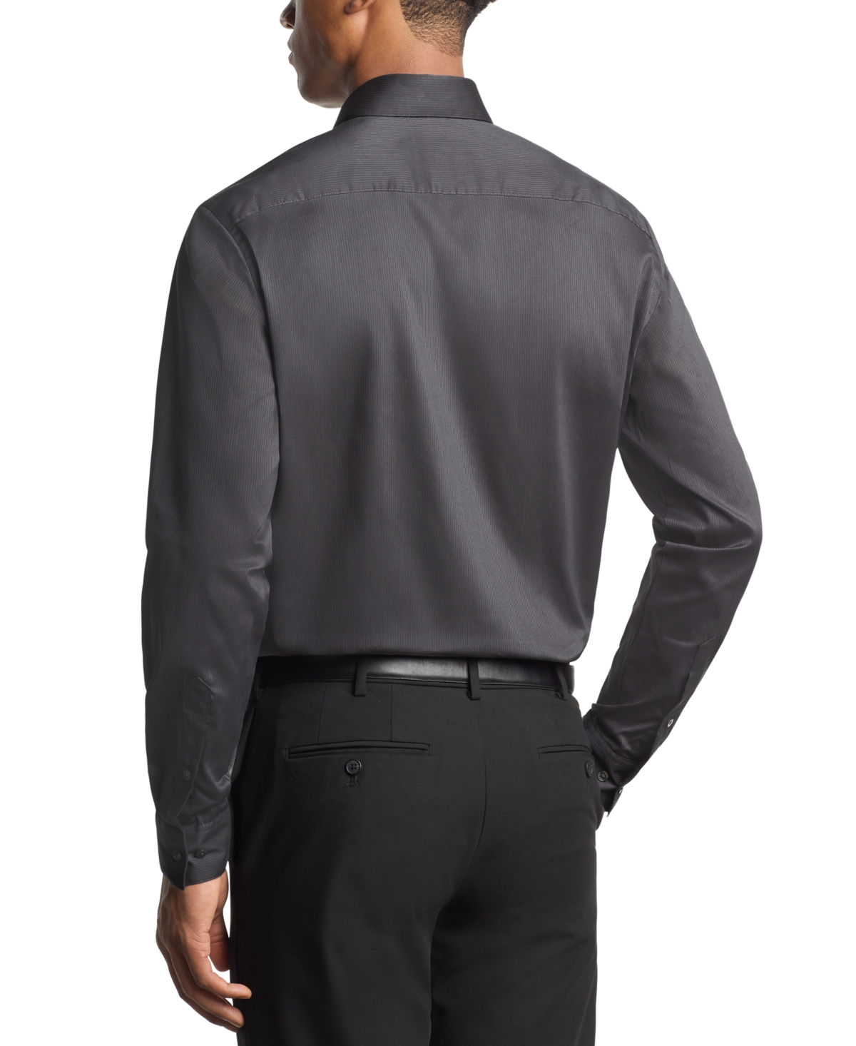 Van Heusen Men's Regular Fit Everyday Defense Dress Shirt In Black