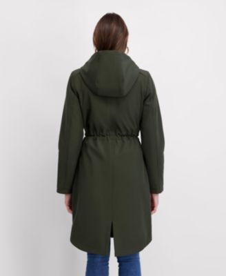 Women's Shirttail Cinched Waist Hooded Softshell