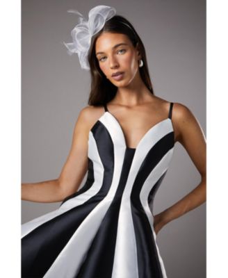 Women's Midi Contrast Panel Dress