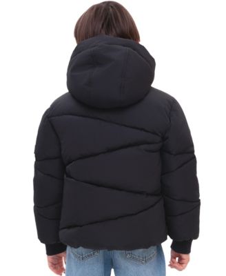 Boys Cozy Grid Puffer Jacket