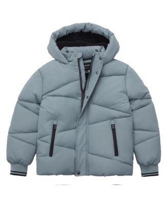 Boys Cozy Grid Puffer Jacket