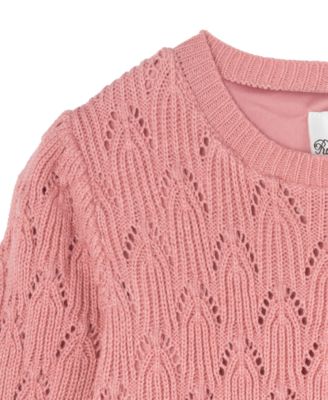 Big Girls Pointelle Sweater Dress