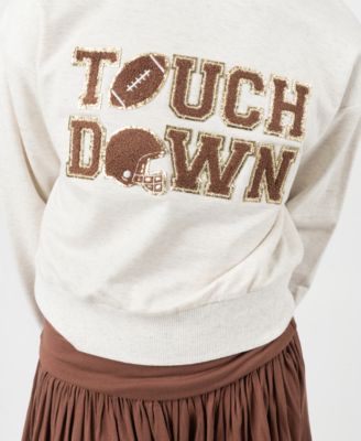 Big Girls' Touch Down Sweatshirt with Fold Over Skort, 2 pc