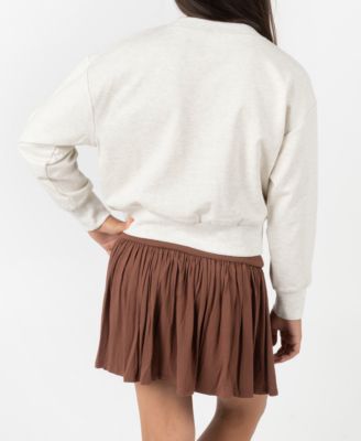Big Girls' Touch Down Sweatshirt with Fold Over Skort, 2 pc