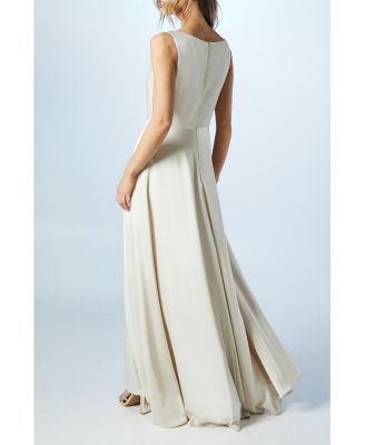 Sleeveless Cowl Neck Bridesmaid Dress