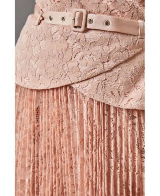 Women's Lace 2-In-1 Jacket Pleated Midi Dress