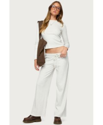 Women's Cicilia Straight Leg Ribbed Pants