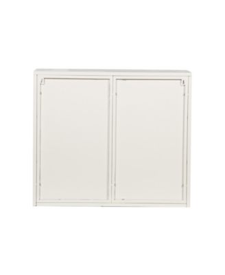 28" Wall Cabinet with Glass Doors and 3-Tier Storage for Living and Dining Areas