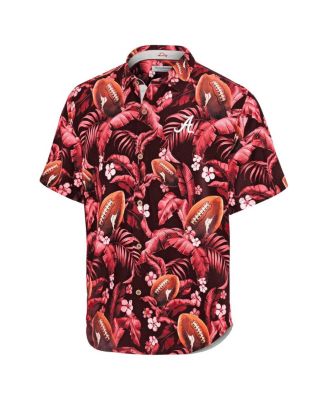 Men's Crimson Alabama Crimson Tide Veracruz Cay First Down Blooms Button-Up Shirt