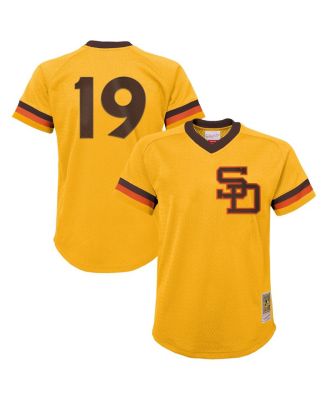 Mitchell & Ness - Big Boys and Girls Tony Gwynn Gold San Diego Padres Cooperstown Collection Mesh Batting Practice Jersey