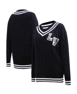 Pro Standard - Women's Black Las Vegas Raiders Prep V-Neck Pullover Sweater