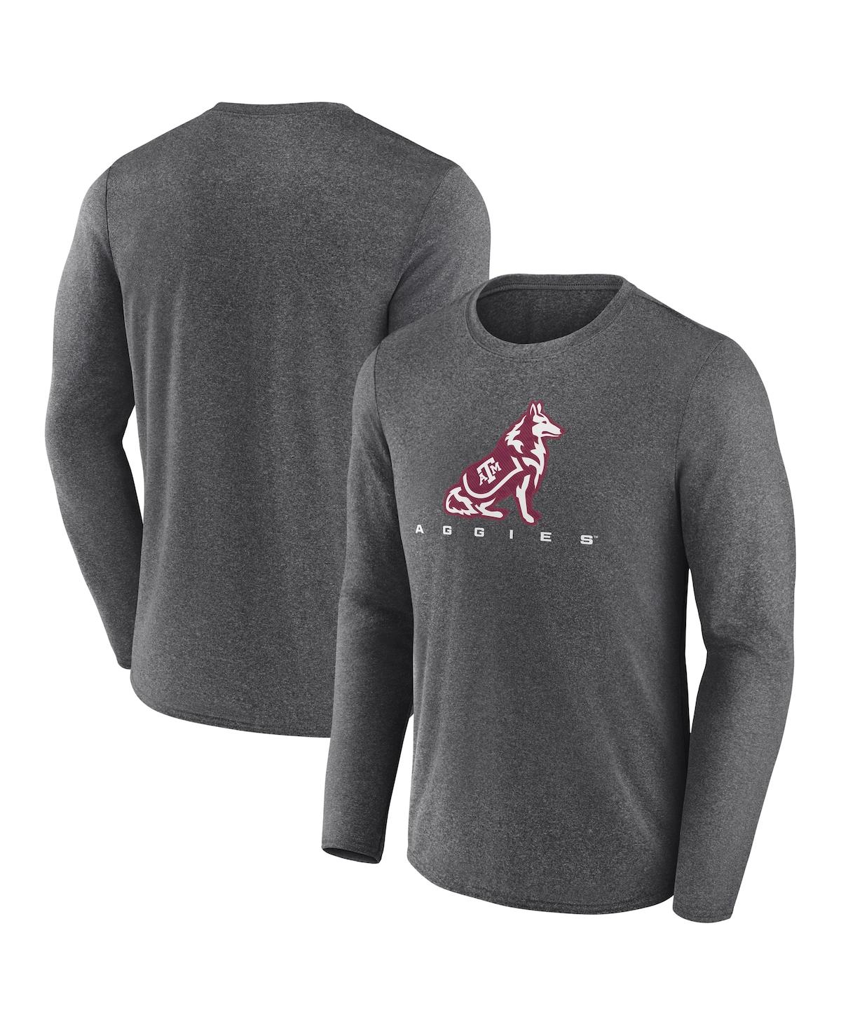 Fanatics Men's Charcoal Texas A&m Aggies Defender Long Sleeve T-shirt In Gray