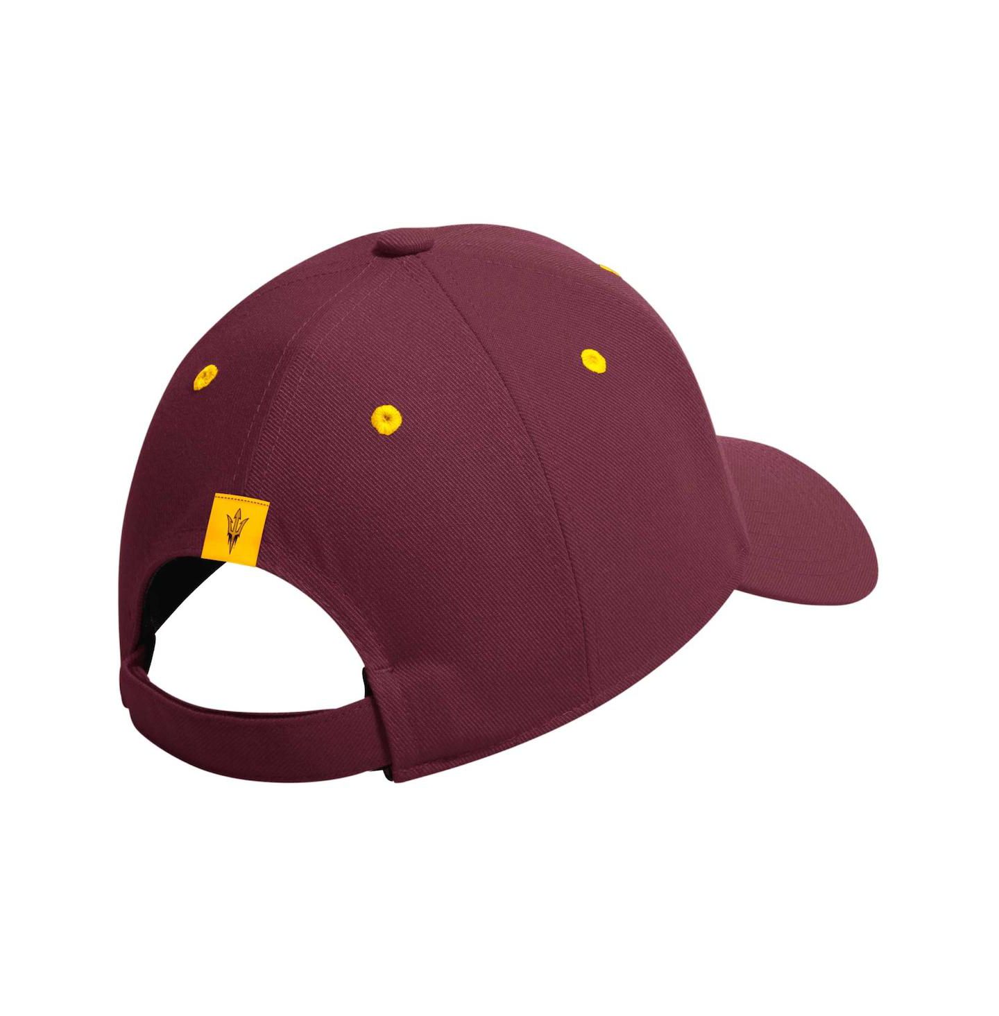 Мужская кепка adidas Maroon Arizona State Sun Devils Seasonal Half Font Adjustable Hat — фото 2