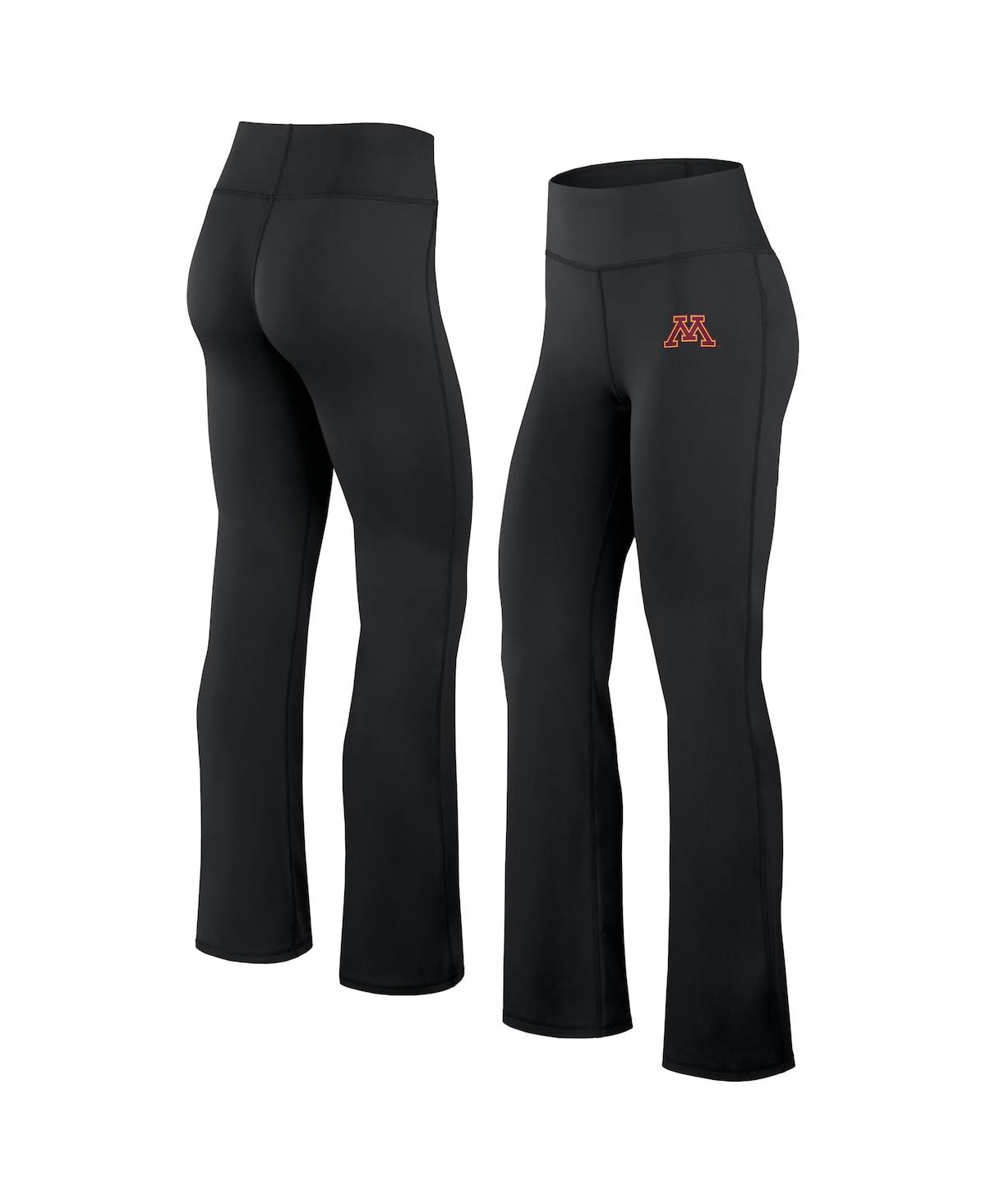Fanatics Women's Black Minnesota Golden Gophers Training Camp Maxed Out Flare Leggings In Black