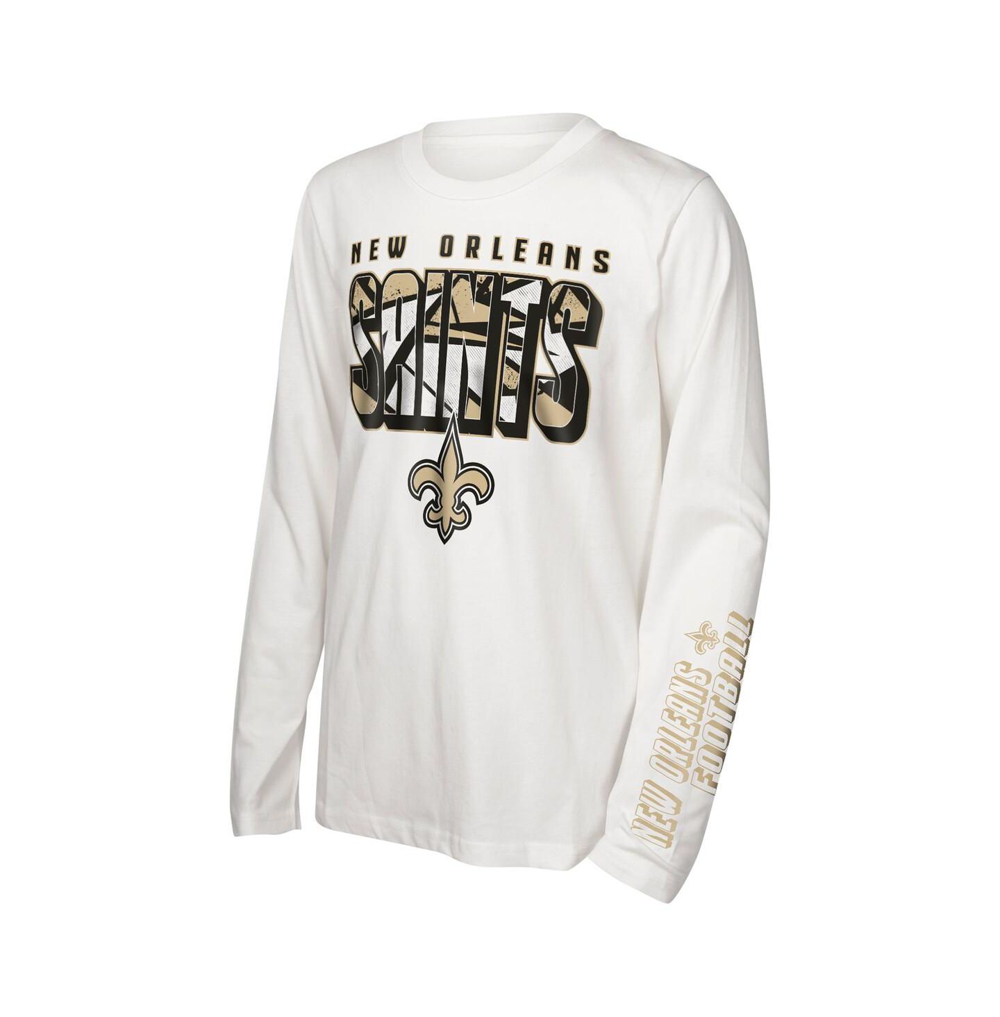 Outerstuff Big Boys and Girls New Orleans Saints In the Mix T-Shirt Combo Set — фото 2