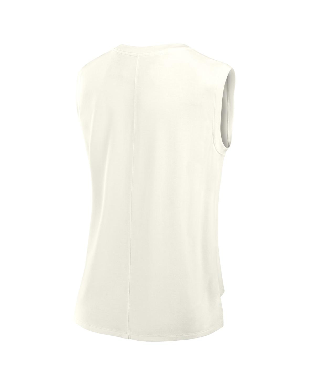 Fanatics Women's Cream New Orleans Saints Studio Embrace Tank Top In Neutral
