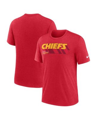 Nike - Men's Heather Red Kansas City Chiefs Long Pass Tri-Blend T-Shirt