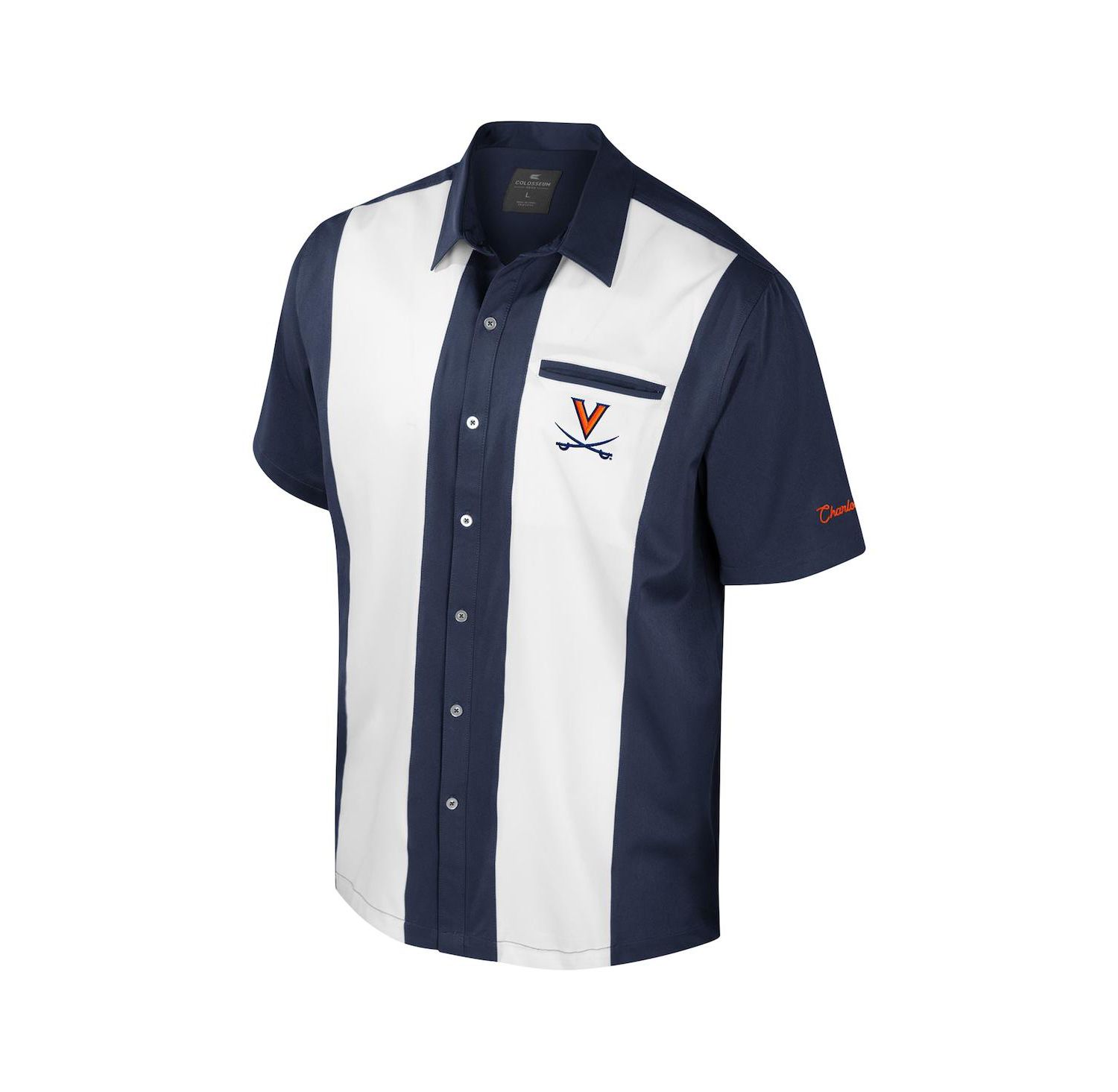 Men's Navy Virginia Cavaliers Strike Bowling Button-Up Shirt