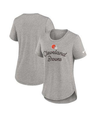 Fanatics - Women's Gray Cleveland Browns Script Tri-Blend T-Shirt