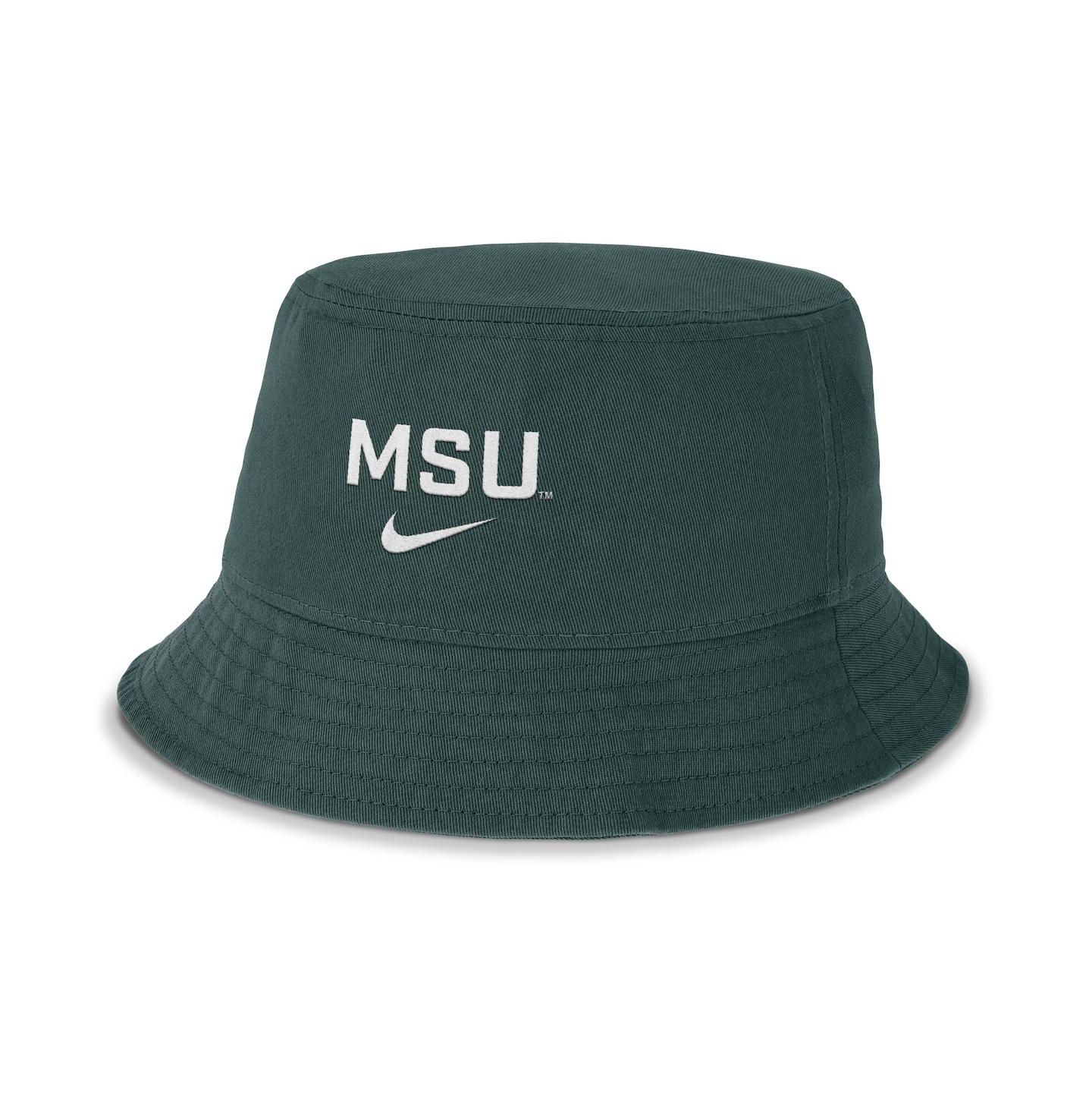 Мужская панама Nike Green Michigan State Spartans Apex Primetime Bucket Hat — фото 1