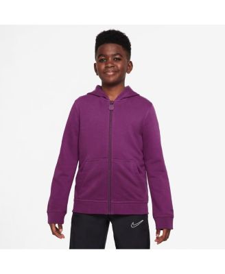 Nike - Big Boys and Girls Purple Barcelona 2025/26 Club Full-Zip Hooded Jacket
