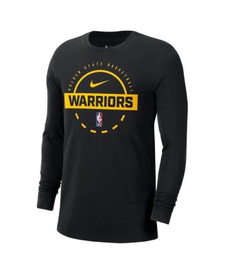 Men's Black Golden State Warriors Authentic Long Sleeve Practice T-Shirt