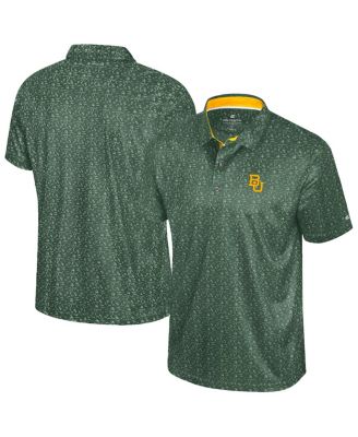 Colosseum - Men's Green Baylor Bears Football Print Polo Shirt