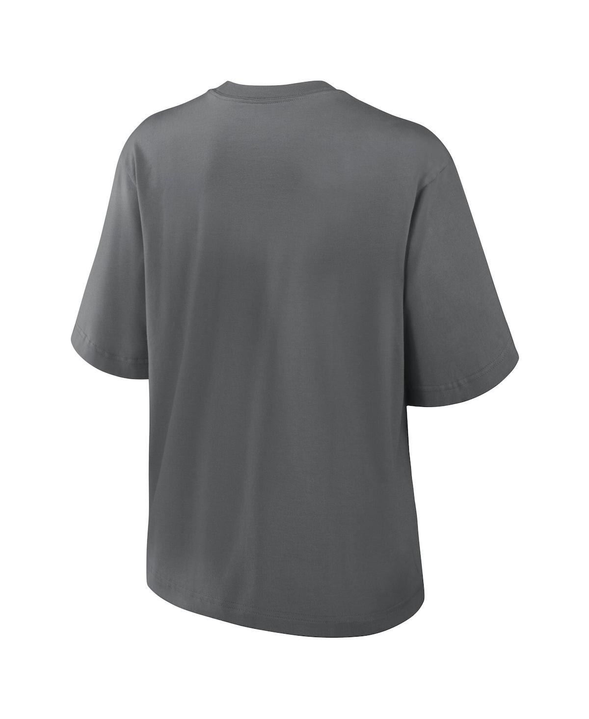 Nike Charcoal New Orleans Saints Glory Arch Boxy T-shirt In Gray